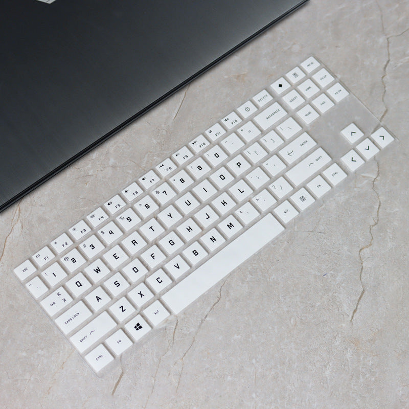 Silikon-Tastaturschutz für 15,6-Zoll-Notebooks – Lieferantenabbildung; Ausführung Schwarz · Transluzent