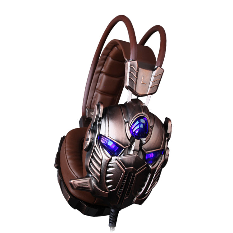 Gaming-Headset mit gepolsterten Ohrmuscheln – Lieferantenabbildung; Ausführung Braun