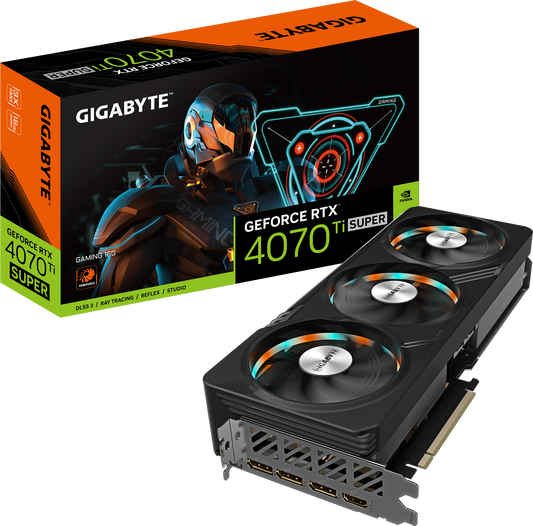 GIGABYTE GeForce RTX 4070 Ti SUPER GAMING 16G (GV-N407TSGAMING-16GD) – Herstellerbild 1
