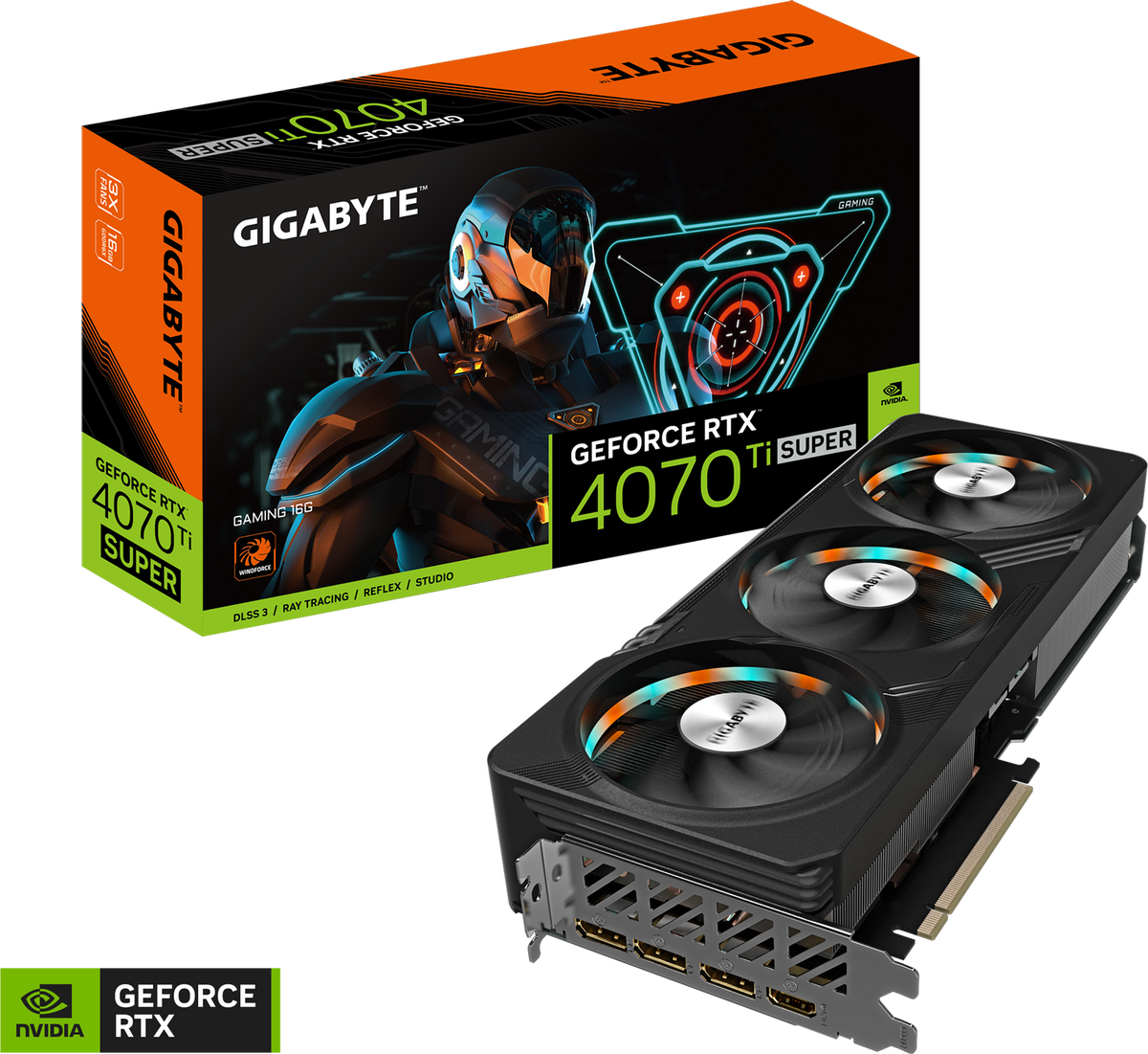 GIGABYTE GeForce RTX 4070 Ti SUPER GAMING 16G (GV-N407TSGAMING-16GD) – Herstellerbild 2
