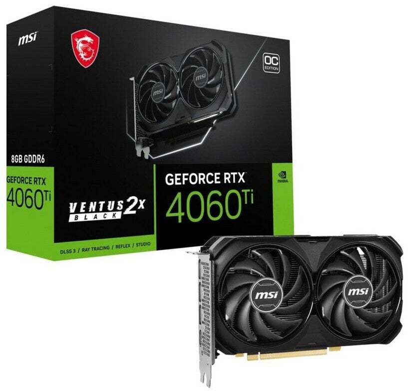 MSI GeForce RTX 4060 Ti VENTUS 2X BLACK 8G OC – Produktansicht 1
