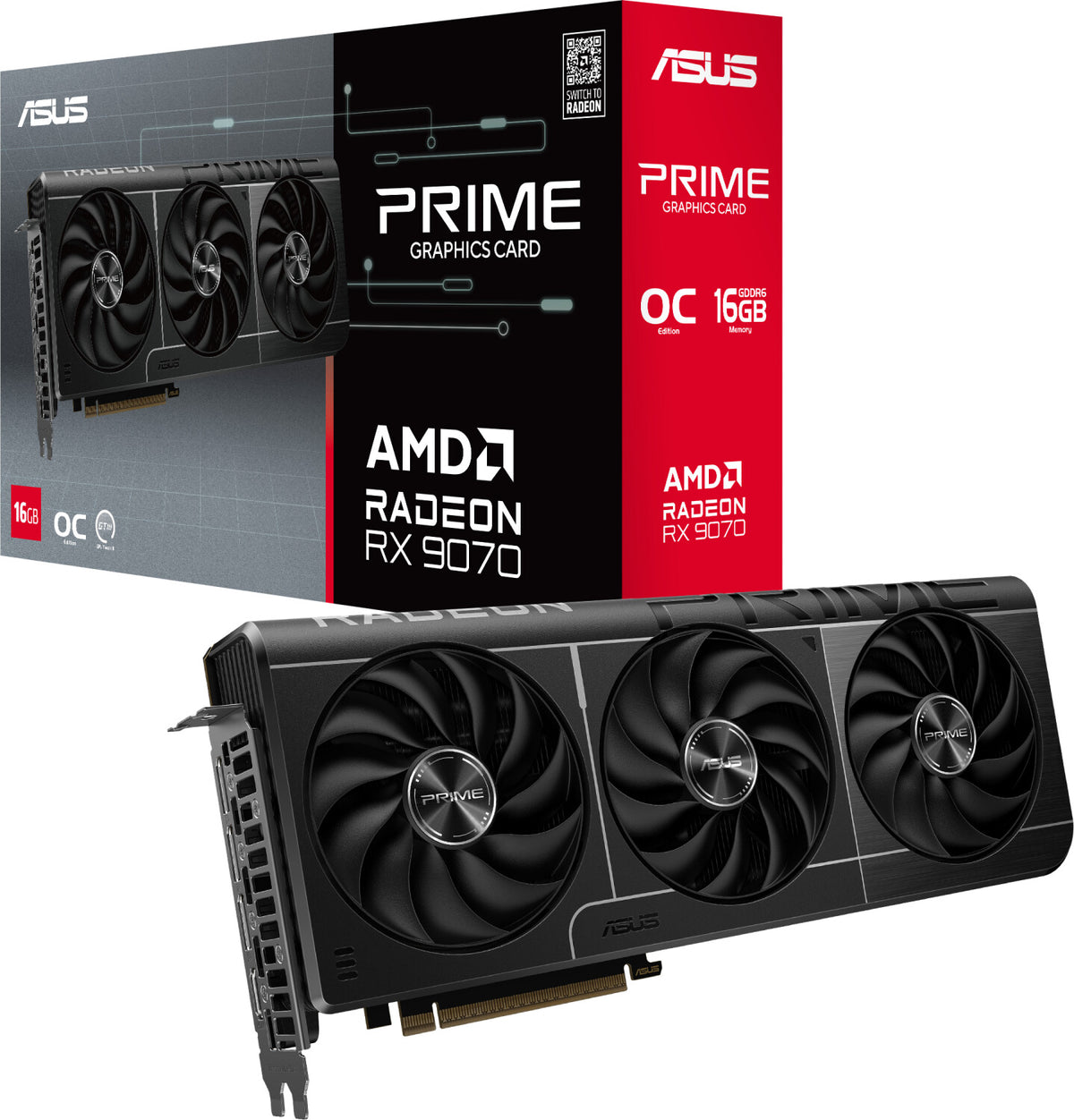 ASUS Radeon RX 9070 Prime OC – Produktansicht 1