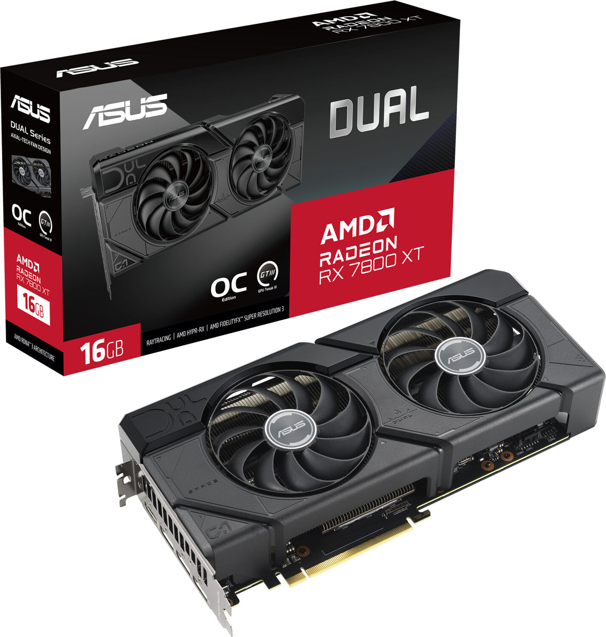 ASUS Radeon RX 7800 XT DUAL OC – Produktansicht 1