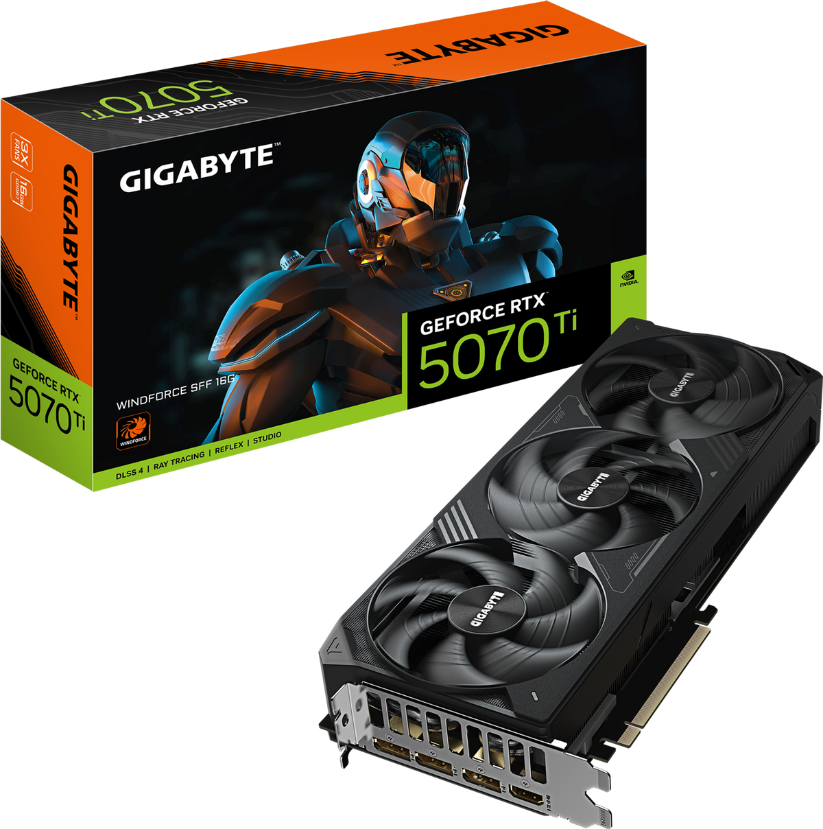 GIGABYTE GeForce RTX 5070 Ti WINDFORCE SFF 16G | GV-N507TWF3-16GD | Originalbild 1