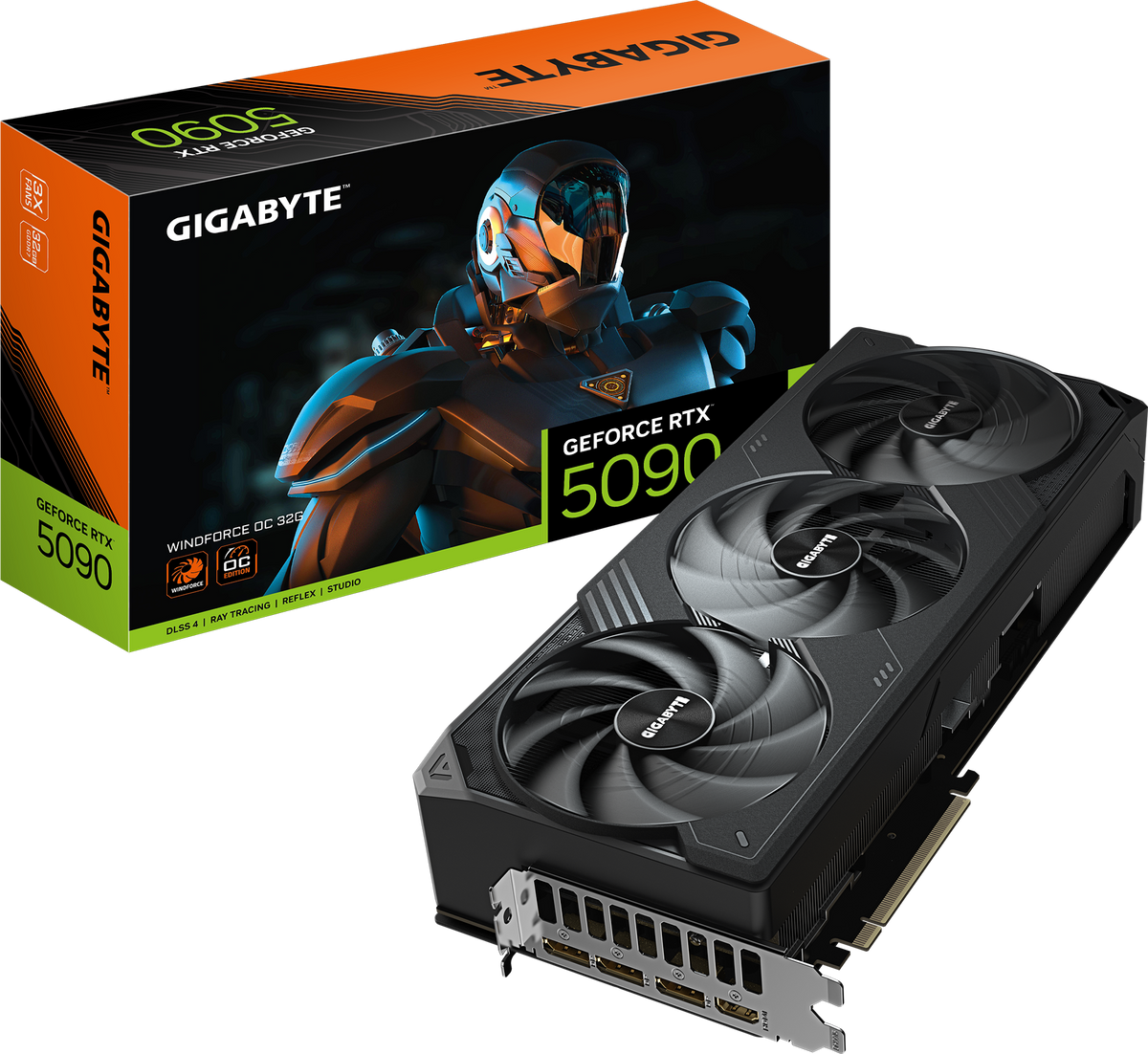 GIGABYTE GeForce RTX 5090 WINDFORCE OC 32G | GV-N5090WF3OC-32GD | Originalbild 1