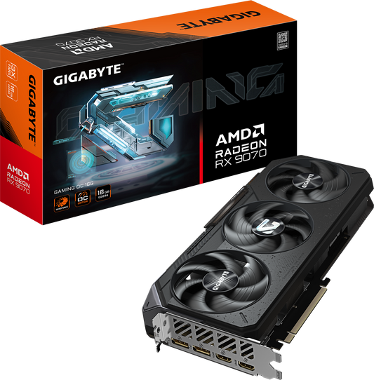 GIGABYTE Radeon RX 9070 GAMING OC 16G | GV-R9070GAMING-OC-16GD | Originalbild 1